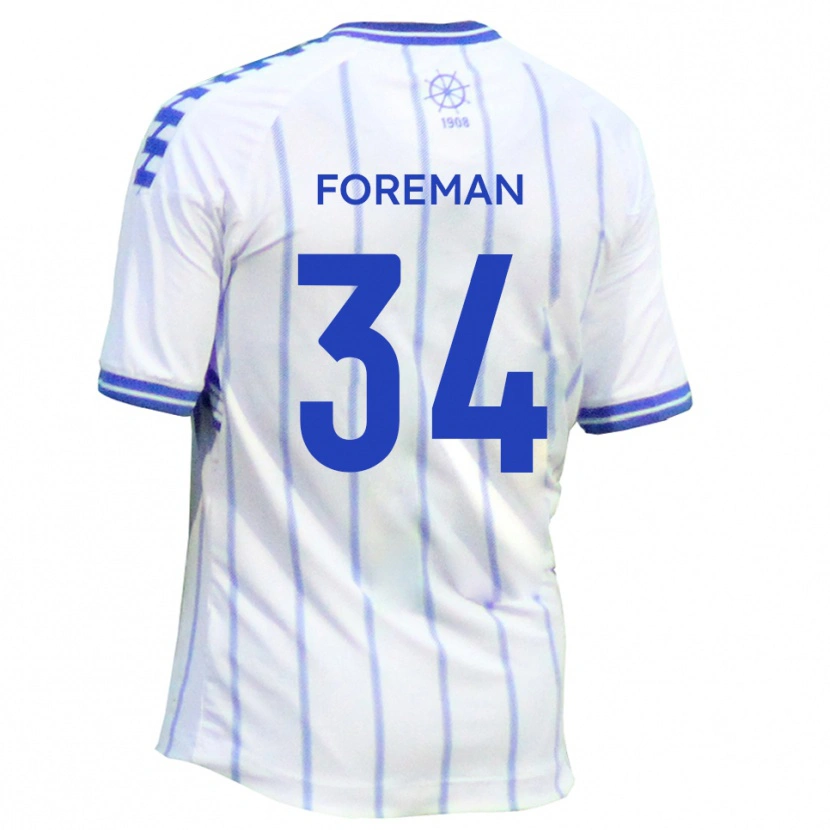 Danxen Kid Kian Foreman #34 White Blue Home Jersey 2025/26 T-Shirt