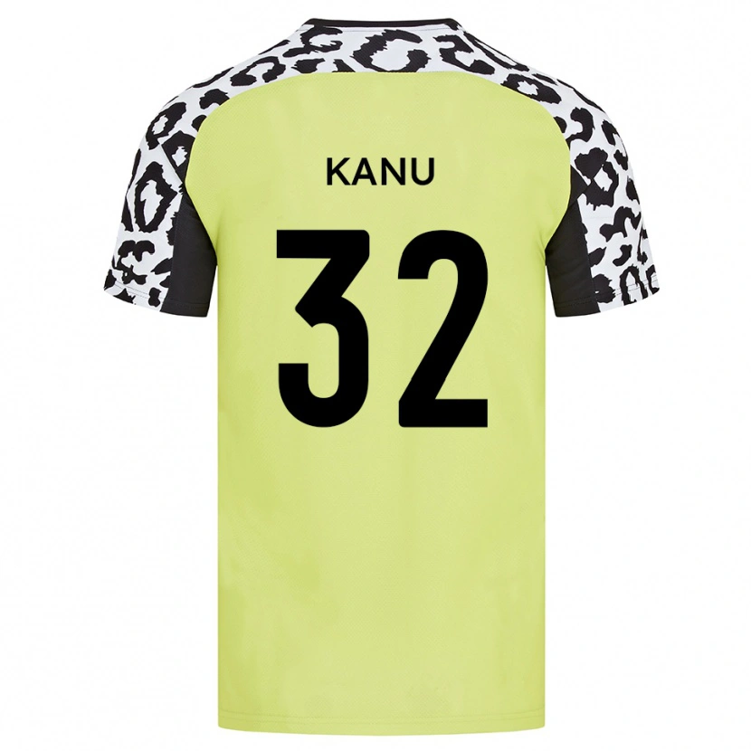 Danxen Kid Abraham Kanu #32 Fluorescent Yellow Home Jersey 2025/26 T-Shirt
