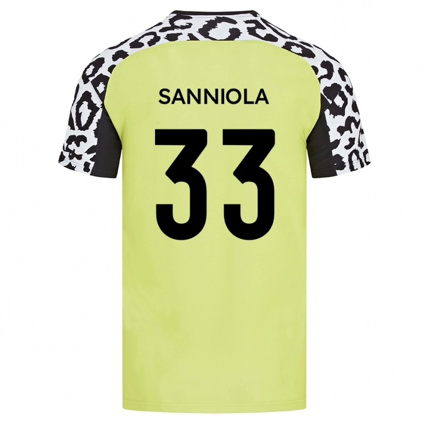 Danxen Kid Keon Sanniola #33 Fluorescent Yellow Home Jersey 2025/26 T-Shirt