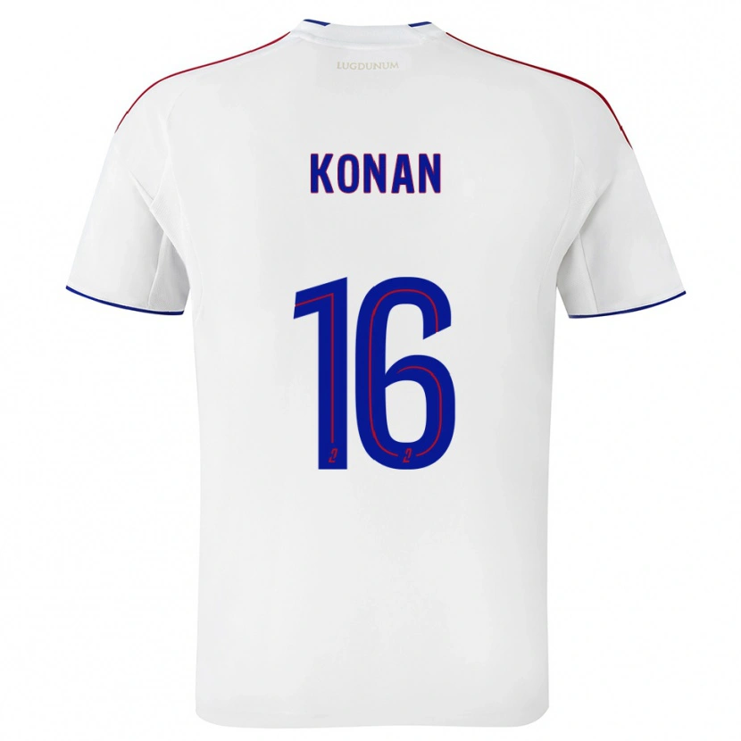 Danxen Kid Yvann Konan #16 White Red Home Jersey 2025/26 T-Shirt