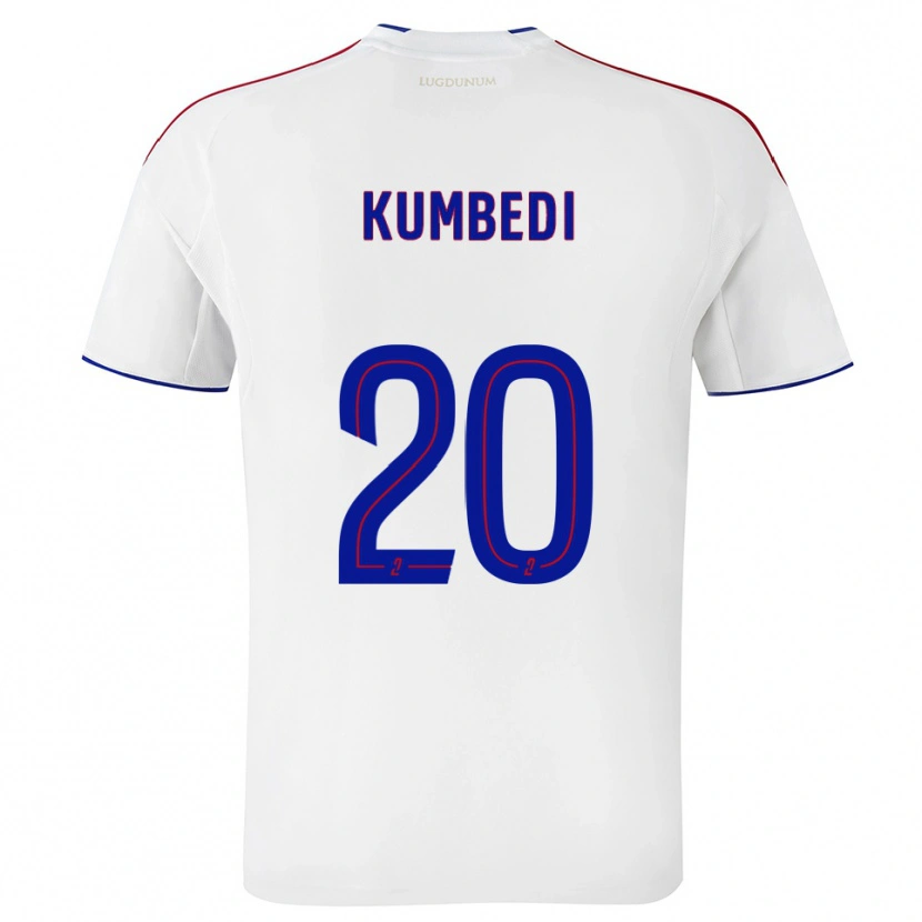 Danxen Kid Saël Kumbedi #20 White Red Home Jersey 2025/26 T-Shirt