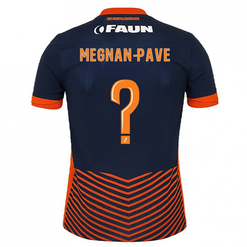 Danxen Kid Lacine Megnan-Pave #0 Midnight Blue Orange Home Jersey 2025/26 T-Shirt