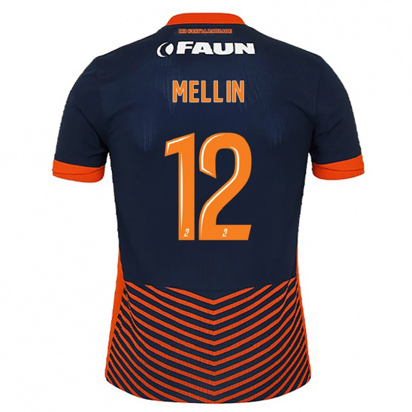 Danxen Kid Léo Mellin #12 Midnight Blue Orange Home Jersey 2025/26 T-Shirt