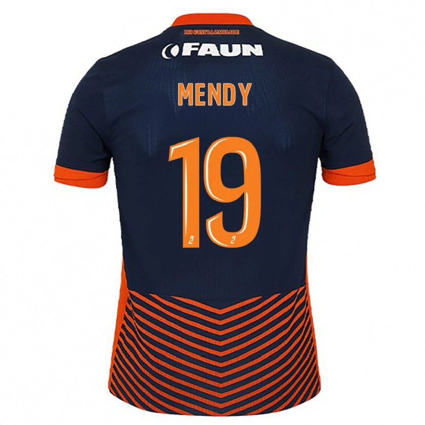 Danxen Kid Alexandre Mendy #19 Midnight Blue Orange Home Jersey 2025/26 T-Shirt