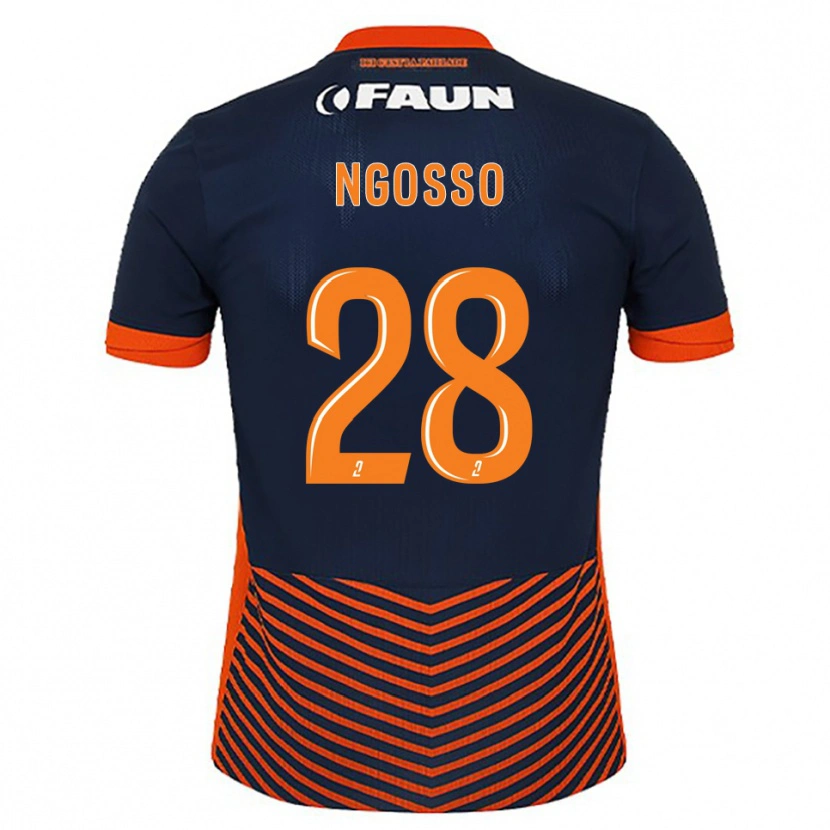 Danxen Kid Glenn Ngosso #28 Midnight Blue Orange Home Jersey 2025/26 T-Shirt