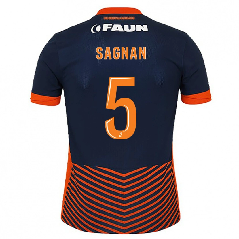 Danxen Kid Modibo Sagnan #5 Midnight Blue Orange Home Jersey 2025/26 T-Shirt