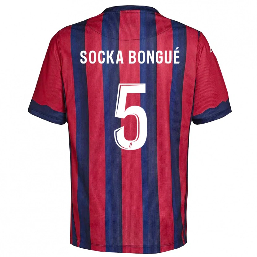 Danxen Kid Loïc Socka Bongué #5 Burgundy Navy Home Jersey 2025/26 T-Shirt