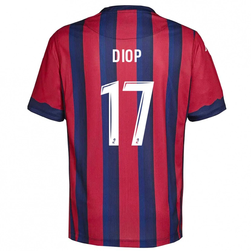 Danxen Kid Ousmane Diop #17 Burgundy Navy Home Jersey 2025/26 T-Shirt
