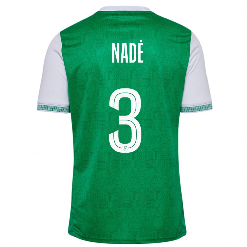 Danxen Kid Mickaël Nadé #3 Green White Home Jersey 2025/26 T-Shirt