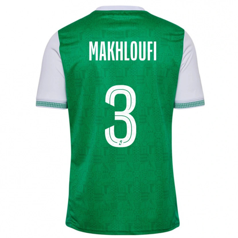 Danxen Kid Maedine Makhloufi #3 Green White Home Jersey 2025/26 T-Shirt