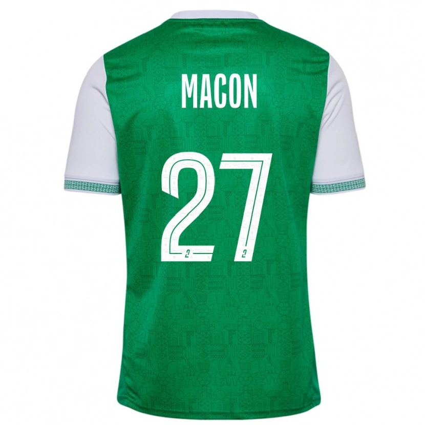 Danxen Kid Yvann Maçon #27 Green White Home Jersey 2025/26 T-Shirt