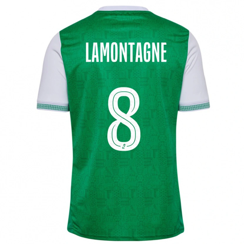 Danxen Kid Alexandria Lamontagne #8 Green White Home Jersey 2025/26 T-Shirt