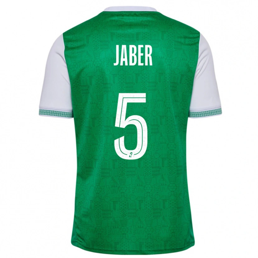 Danxen Kid Mahmoud Jaber #5 Green White Home Jersey 2025/26 T-Shirt