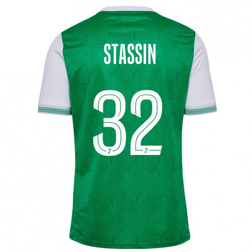 Danxen Kid Lucas Stassin #32 Green White Home Jersey 2025/26 T-Shirt