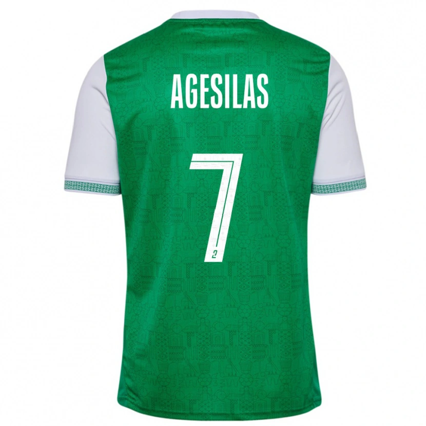Danxen Kid Meïvyn Agesilas #7 Green White Home Jersey 2025/26 T-Shirt