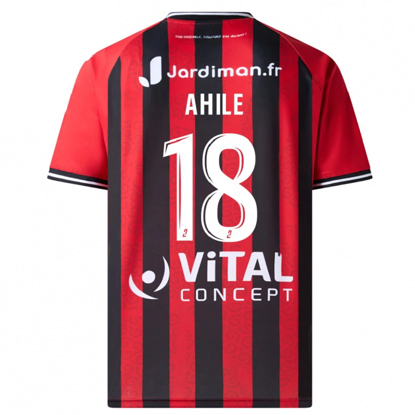 Danxen Kid Tanguy Ahile #18 Red Black Home Jersey 2025/26 T-Shirt