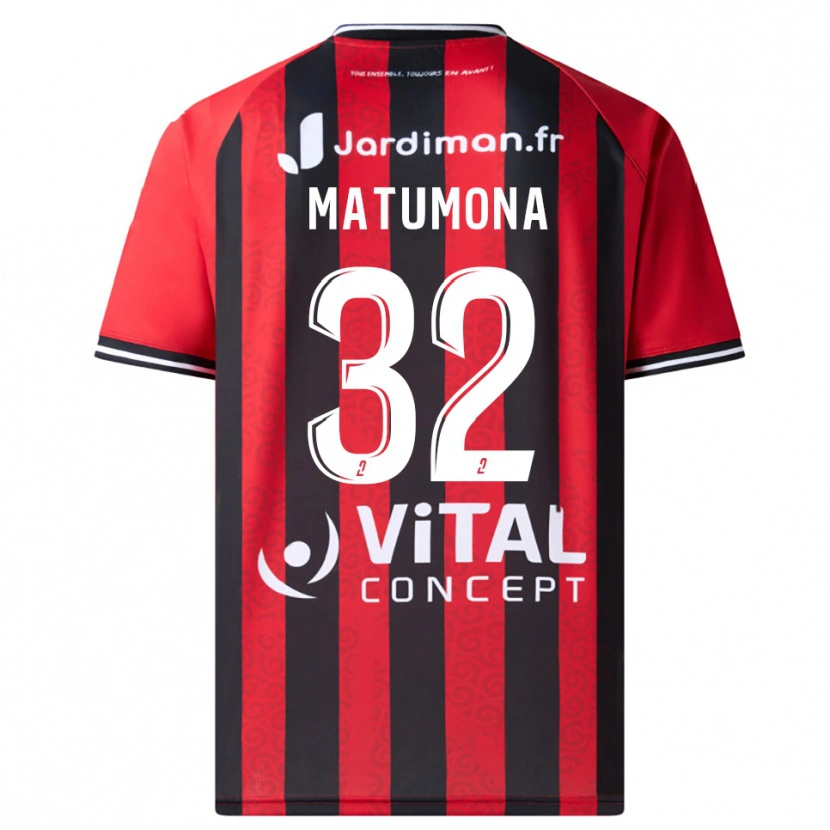 Danxen Kid Jérémie Matumona #32 Red Black Home Jersey 2025/26 T-Shirt