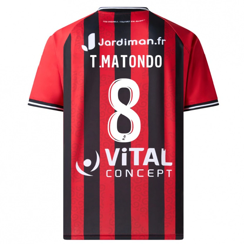 Danxen Kid Trésor Matondo #8 Red Black Home Jersey 2025/26 T-Shirt