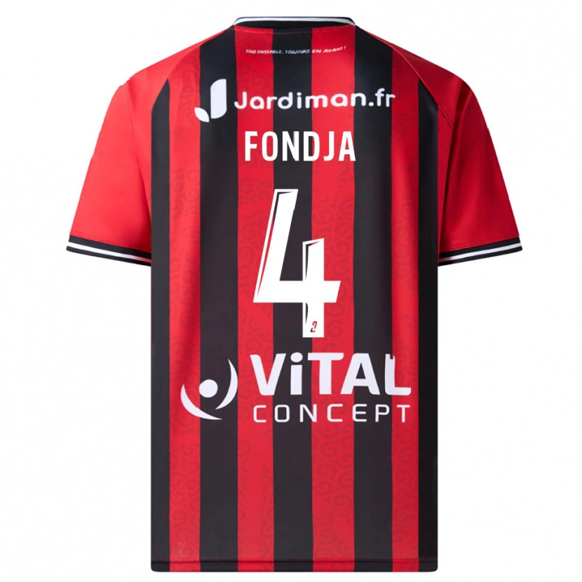 Danxen Kid Nathan Fondja #4 Red Black Home Jersey 2025/26 T-Shirt