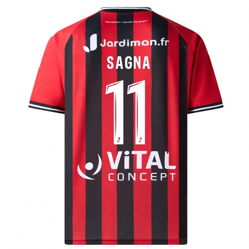 Danxen Kid Amadou Sagna #11 Red Black Home Jersey 2025/26 T-Shirt