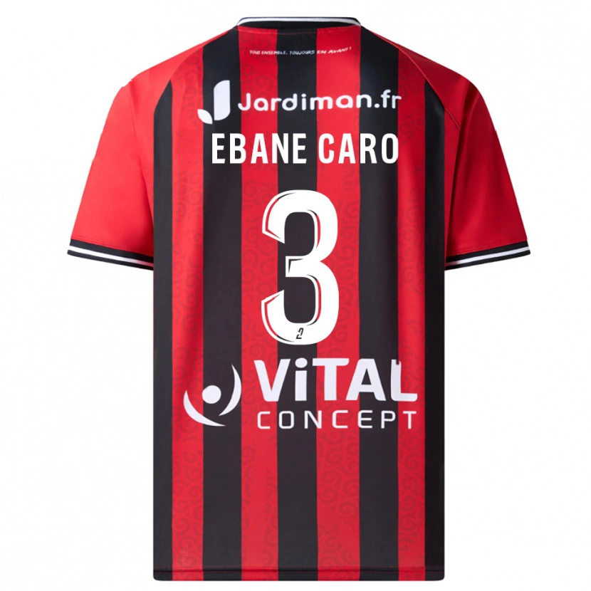 Danxen Kid Noa Ebane Caro #3 Red Black Home Jersey 2025/26 T-Shirt