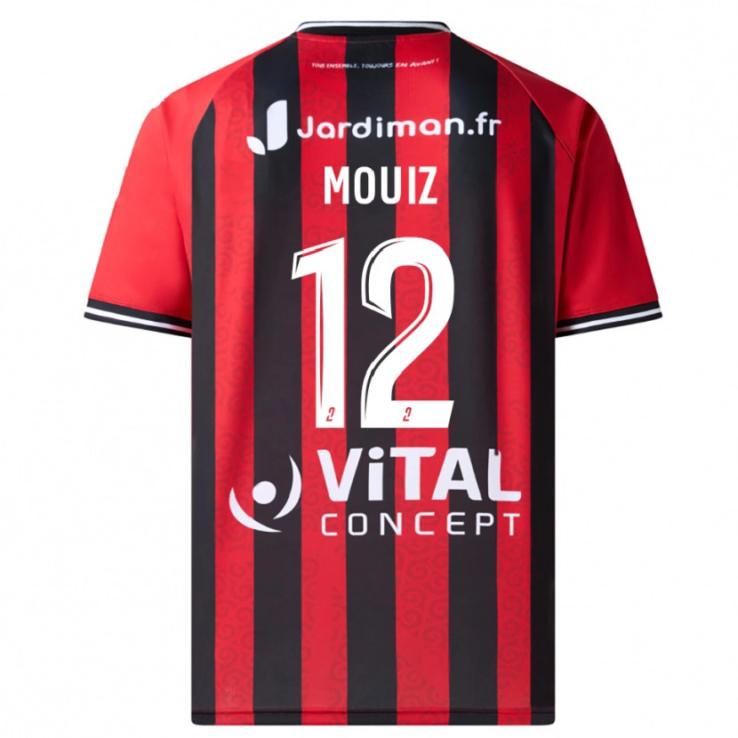 Danxen Kid Rayan Mouiz #12 Red Black Home Jersey 2025/26 T-Shirt