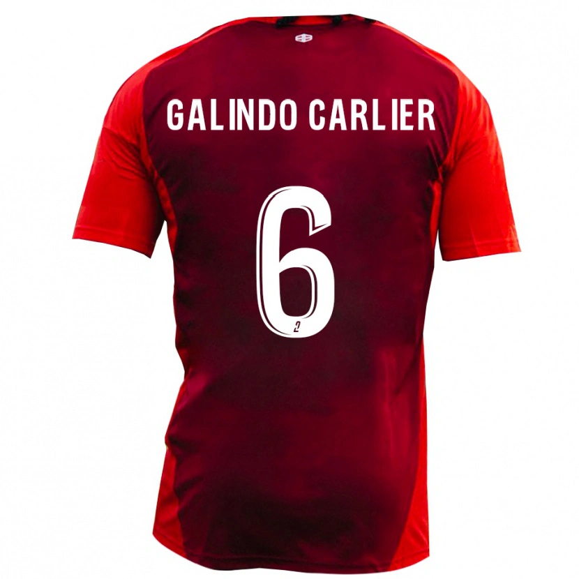 Danxen Kid Luca Galindo Carlier #6 Red Burgundy Home Jersey 2025/26 T-Shirt