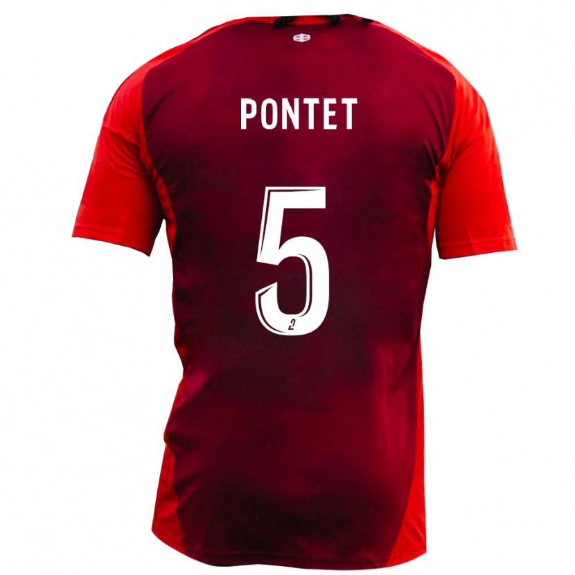 Danxen Kid Arthur Pontet #5 Red Burgundy Home Jersey 2025/26 T-Shirt