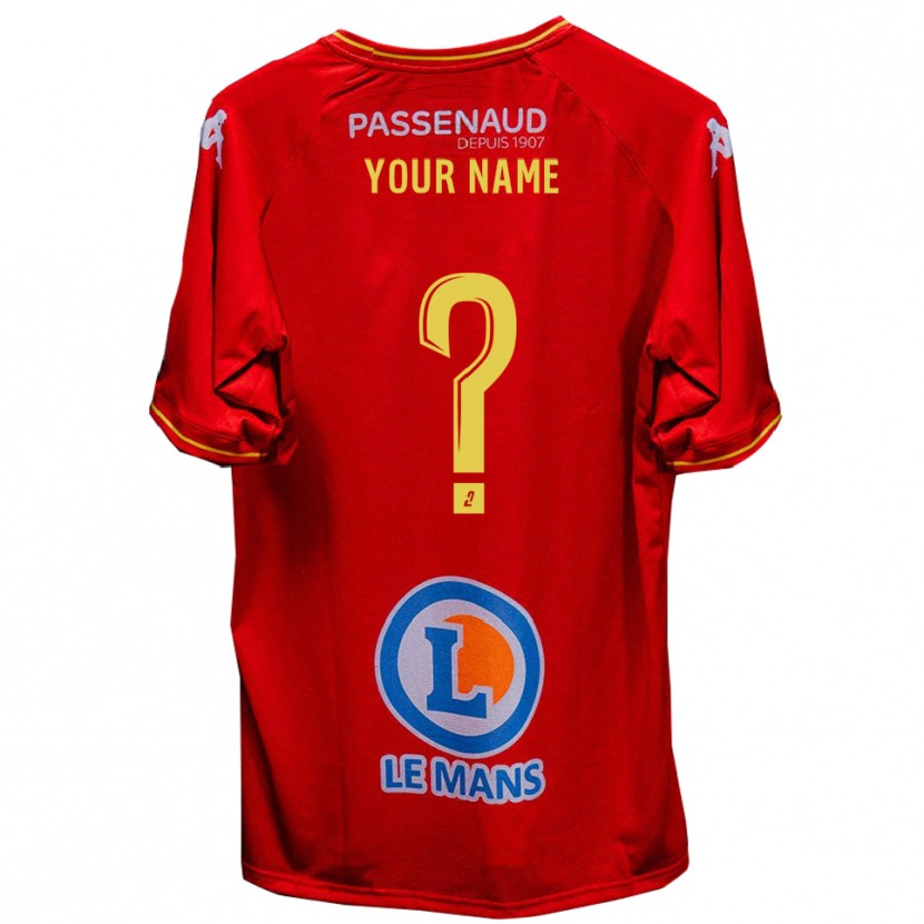 Danxen Kid Your Name #0 Red Yellow Home Jersey 2025/26 T-Shirt