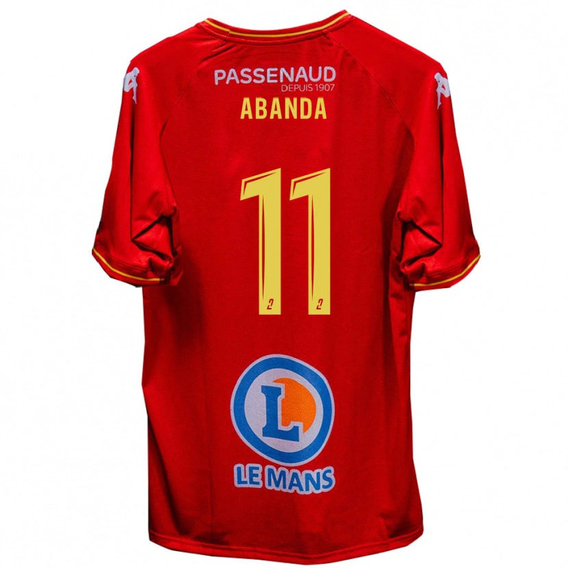 Danxen Kid Leroy Abanda #11 Red Yellow Home Jersey 2025/26 T-Shirt