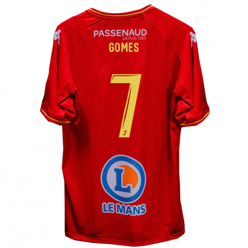 Danxen Kid Malang Gomes #7 Red Yellow Home Jersey 2025/26 T-Shirt