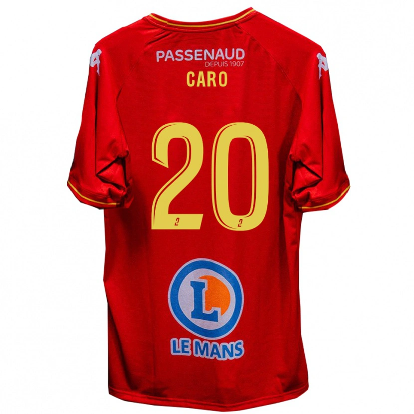 Danxen Kid Titouan Caro #20 Red Yellow Home Jersey 2025/26 T-Shirt