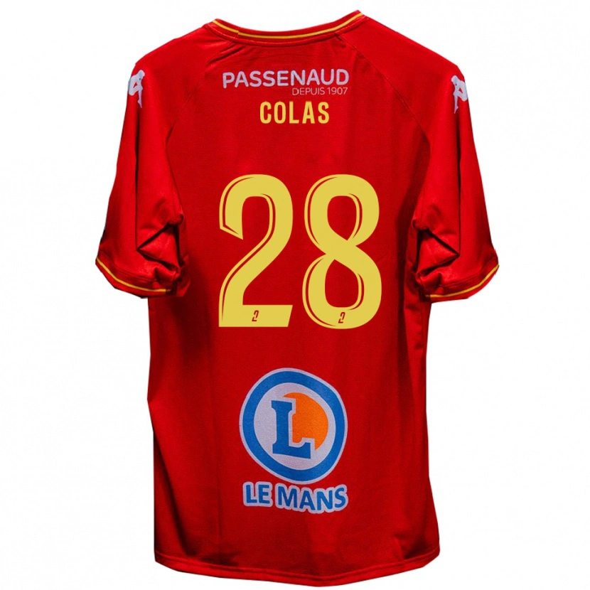 Danxen Kid Erwan Colas #28 Red Yellow Home Jersey 2025/26 T-Shirt