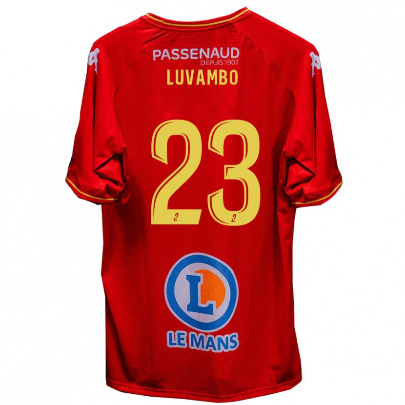 Danxen Kid Taylor Luvambo #23 Red Yellow Home Jersey 2025/26 T-Shirt