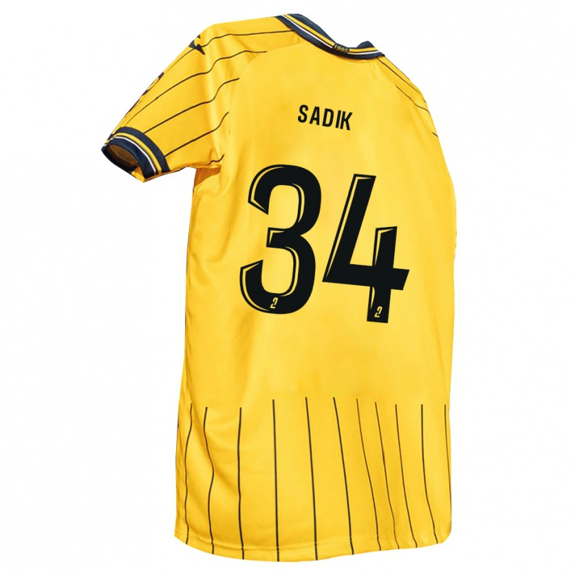 Danxen Kid Omar Sadik #34 Yellow Navy Home Jersey 2025/26 T-Shirt