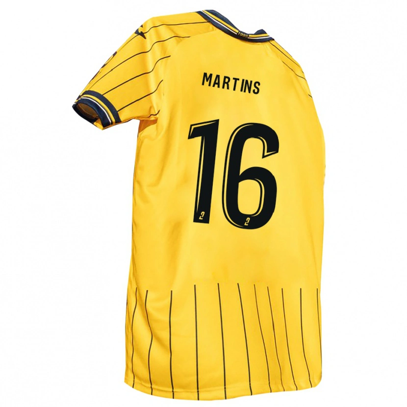 Danxen Kid Timéo Martins #16 Yellow Navy Home Jersey 2025/26 T-Shirt