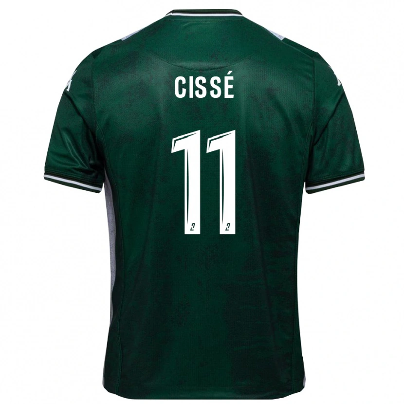 Danxen Kid Kemo Cissé #11 Green White Home Jersey 2025/26 T-Shirt