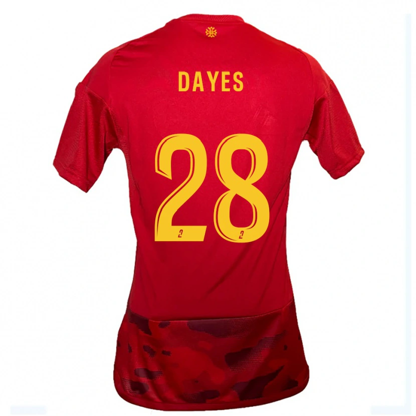 Danxen Kid Mikayla Dayes #28 Red Yellow Home Jersey 2025/26 T-Shirt