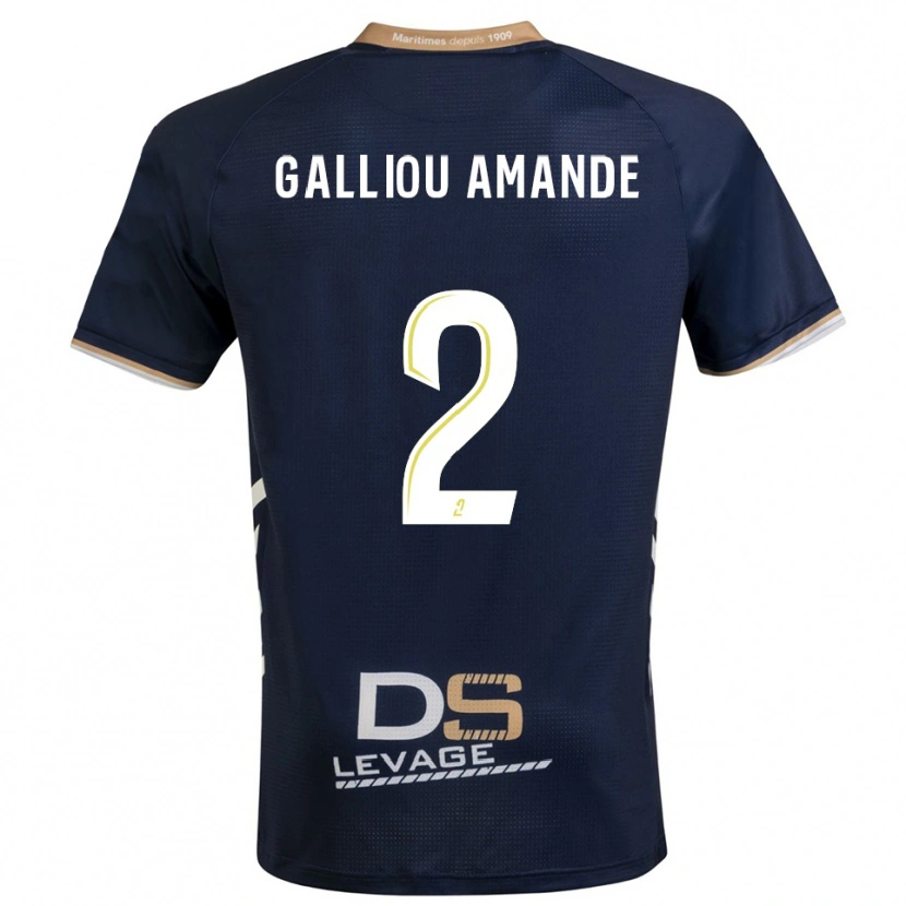 Danxen Kid Noa Galliou Amande #2 Navy Gold Home Jersey 2025/26 T-Shirt