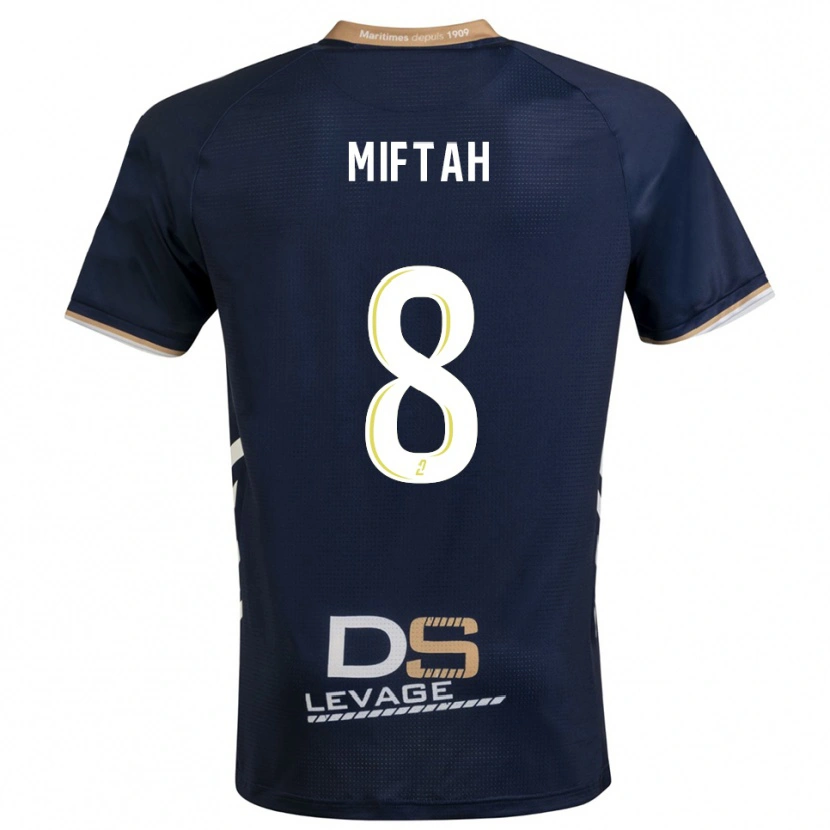 Danxen Kid Louka Miftah #8 Navy Gold Home Jersey 2025/26 T-Shirt