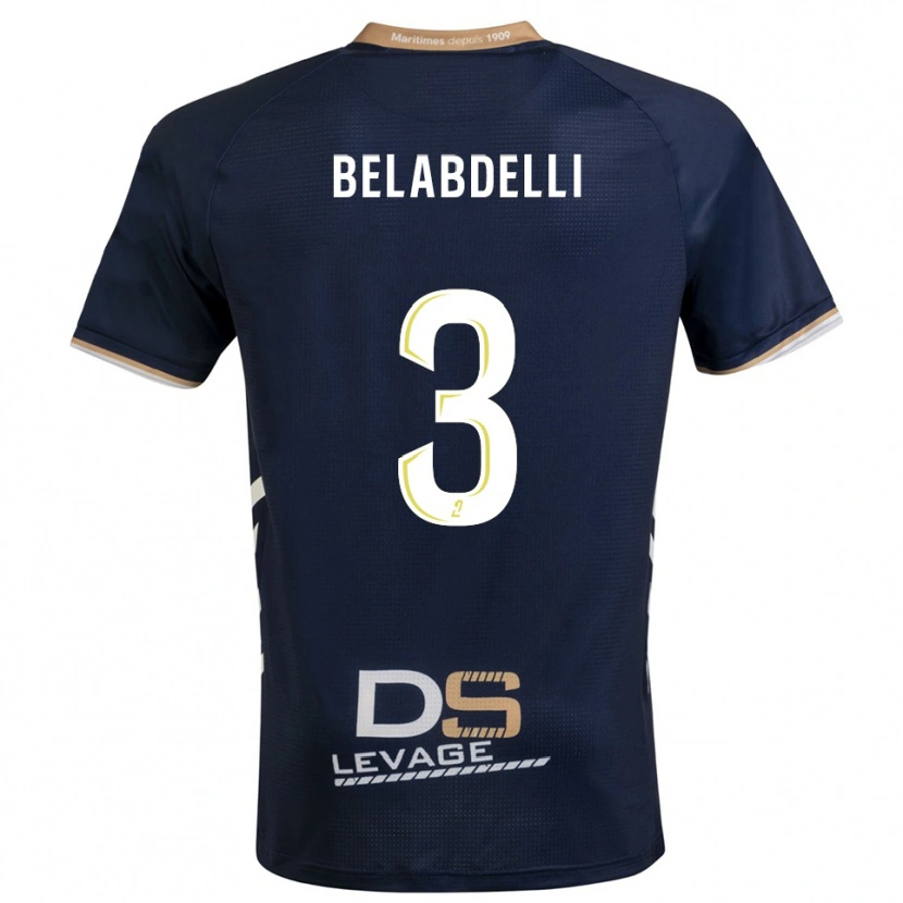 Danxen Kid Firas Belabdelli #3 Navy Gold Home Jersey 2025/26 T-Shirt