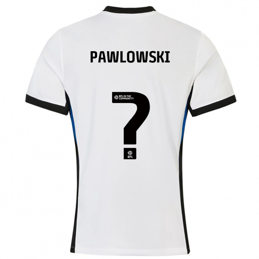 Danxen Kid Jakub Pawlowski #0 White Blue Away Jersey 2025/26 T-Shirt