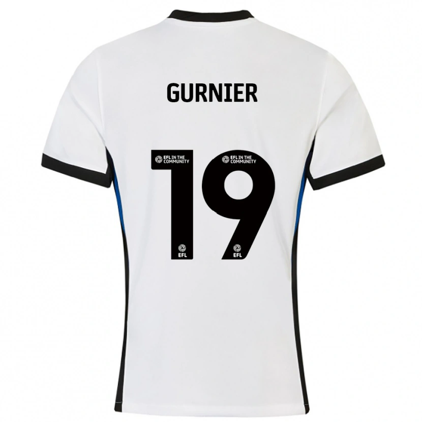 Danxen Kid Aurelien Gurnier #19 White Blue Away Jersey 2025/26 T-Shirt