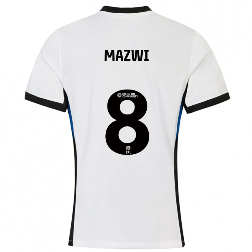 Danxen Kid Menzi Mazwi #8 White Blue Away Jersey 2025/26 T-Shirt