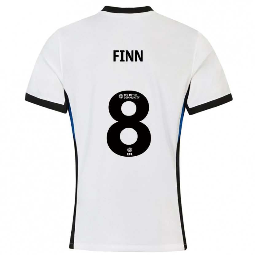 Danxen Kid Jamie Finn #8 White Blue Away Jersey 2025/26 T-Shirt