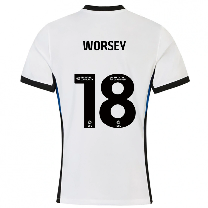 Danxen Kid Louanne Worsey #18 White Blue Away Jersey 2025/26 T-Shirt