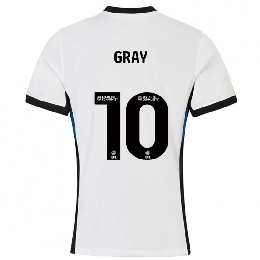 Danxen Kid Demarai Gray #10 White Blue Away Jersey 2025/26 T-Shirt