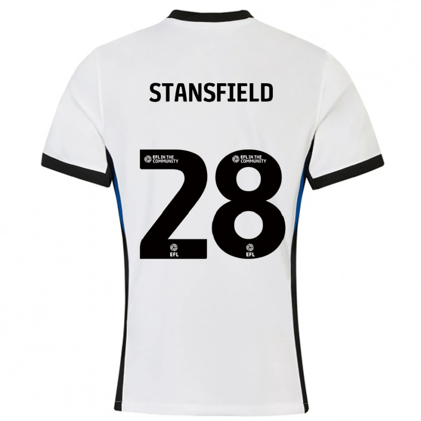 Danxen Kid Jay Stansfield #28 White Blue Away Jersey 2025/26 T-Shirt