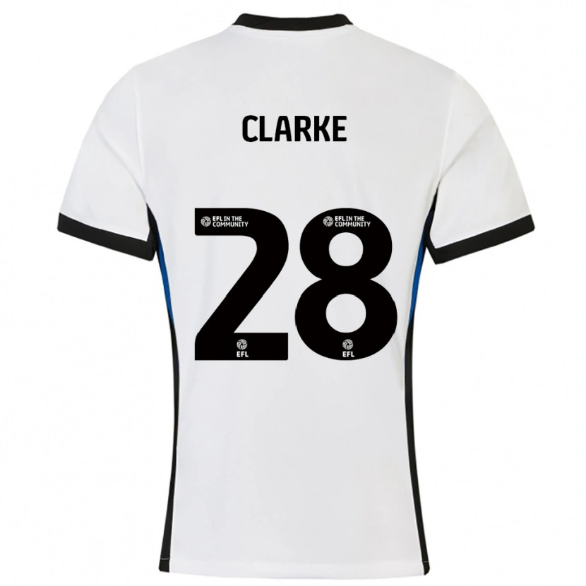 Danxen Kid Charlotte Clarke #28 White Blue Away Jersey 2025/26 T-Shirt