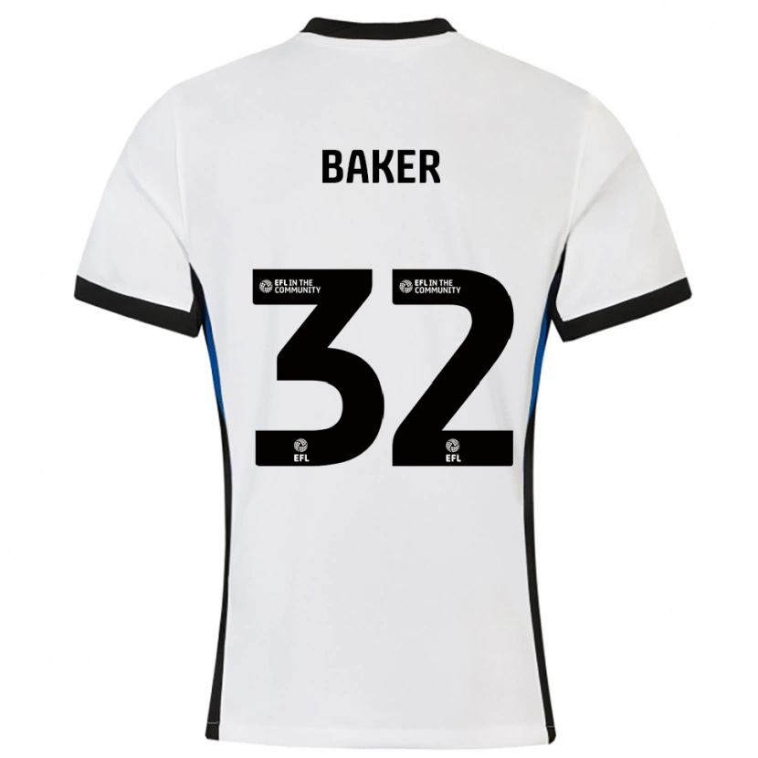 Danxen Kid Ava Baker #32 White Blue Away Jersey 2025/26 T-Shirt